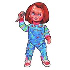 Set 4 Chucky Child s Play Vintage Style Static Posable Wall Decal Decor Designs