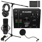 M-audio Air 192   4 Pro Home Recording Interface Pack W Microphone   Headphones