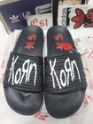 Korn X Adidas Black Adilette Slides   Size 8 Mens