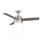 Hampton Bay Caprice 44 In  Integrated Led Indoor Brushed Nickel Ceiling Fan