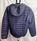 Navy Blue Packable Hooded Puffer Jacket Quilted Outerwear Coat Sz Xl