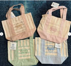 Trader Joe   s Mini Pastel Stripe Tote Bag 2026limited Edition Pink Green Blue Tan