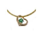 Natural Alexandrite 19thc Antique Russian Color-change   14kt Gold Heart Pendant