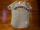2009 Giants John Bowker Game Used Worn Road Jersey Size 46 Holo Burns Patch