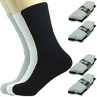  3 6 12 Pairs Mens Plain Sports Athletic Work Crew Cotton Socks Size 9-11 10-13