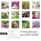 2025 Wall Calendar calendar 2025 kittens Monthly Wall Calendar  Kitten   Flower