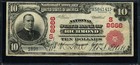 1902 Richmond Va  10 Red Seal Note National State Bank Pmg Vf25 Net