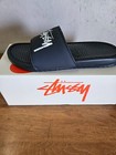 Stussy X Nike Benassi Off Noir Slides Black Brand New Men s 6-12