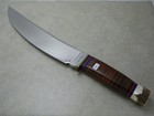 Scagel Handmade Stacked Leather stag Fixed Blade Sheath Knife In Box C 1993