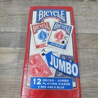 Bicycle Playing Cards 12 Decks  6 Red 6 Blue  Brick - Jumbo Face - New   Sealed