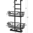 3-tier Over The Door Pantry Organizer Spice Rack Narrow Hanging Shelf Adjustable