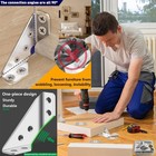 Furniture Corner Connector - 20pcs Universal Stainless Steel L Brackets For Wood