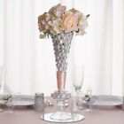 12 Pcs 15  Tall Clear Glass Trumpet Vases Wedding Party Centerpieces Supplies