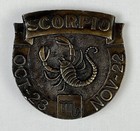 Vintage Scorpio Brass Belt Buckle Zodiac Star Sign 70s Bergamot Works Hippie Usa
