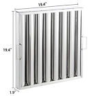 Ginkman Commercial 6pcs 19 4 w X 19 4 h Stainless Steel Hood Filters For Kitchen