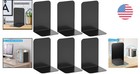 Minimalist Black Metal Bookends - Heavy Duty Set For Stylish Organization