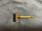 Vintage Gillette 3 Piece Gold Tone Ball End Double Edge Safety Razor 