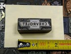 Antique Vtg Chevy Chevrolet Logo Letterpress Print Type Ornament Cut Stamp Block
