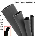 Heat Shrink Tubing Dual Wall Marine 3 1 Adhesive Glue Tube Waterproof  Black