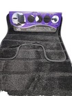 Bathroom Rug Set Bath Mat  Contour Rug   Lid Cover Oval 3-piece Solid Black