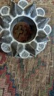 Antique Early Primitive Metal Tin Heart Cake Mold 8  Patina