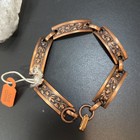 Solid Copper Linked Bracelet Vintage Native American Rectangle Panels  7 