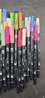 Tombow Abt Dual Brush Tip Marker Pens Lot Of 80 Dynamic Strokes Fine Line  l2 