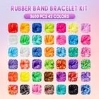 3600 rubber Band Bracelet Kit loom Bracelet Making Kit For Kids friendship Br   