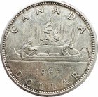 1965 Canada Silver Dollar Voyageur 80  Silver 0 6000 Oz Asw Bu