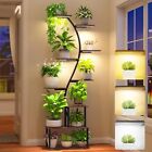  5ft 9 Tiered Tall Plant Stands Indoor With Grow Lights Plant Shelf Home Office