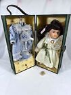 Vintage 12  Traveler Porcelain Doll - Wooden Wardrobe Trunk   Additional Outfits
