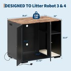 Cat Litter Box Enclosure Cabinet Large Furniture Hider Power Outlet Cat House