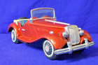 Vintage Bandai Mg Open Convertible Roadster Tin Litho Friction Car 1950 s Japan 