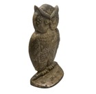Vintage Owl Brass Bookend Figure Shelf Decor Patina Boho Nature Farmhouse 