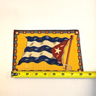Antique Vintage Cigar Tobacco Cigarette Felt Flannel Cuba Cuban Flag 1900 s Era