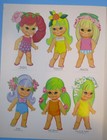 Vintage Liddle Kiddles  kiddle Kolognes  Paper Dolls - Complete  Uncut