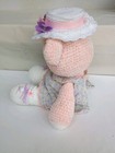 Handcrafted Knitted Crochet Plush Toy Amigurumi Soft Teddy Bear W Dress For Girl