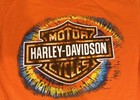 Harley Davidson Tshirt Tye Dye Classic Orange Medium Men   s Short Sleeve