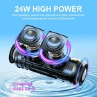 Portable Bluetooth Speaker  24w Loud Deep Bass  Ipx7 Waterproof  Tws Pairing    