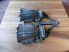 Antique Cast Iron Double Urn Wall Mount Match Safe Match Holder 5  X 5 