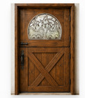 Rustic Reclaimed Lumber Dutch Door Whimsical Handmade Hardware Privacy Glass