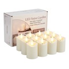 12 Pcs Flameless Flickering Ivory Candles W timer For Wedding Christmas Decor