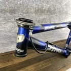 Vintage Dyno Zone Bmx Frame 20 In Blue Black Splatter Freestyle Old School