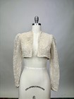 1930s Vintage Antique Net And Corded Soutache Cream Wedding Bolero Jacket Bride