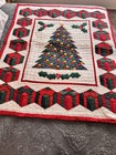 Christmas Tree Patchwork Quilt 58x50 Holiday Throw Presents Holly Appliqu  