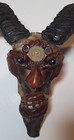 Taxidermy Folk Art Goat Ram Skull Oddity Weird Unique Ooak
