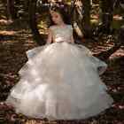 Flower Girl Dresses Tulle Beading Appliqued Pageant Dresses Kids Prom Dresses
