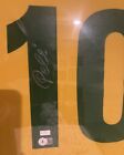 Pele Signed Brazil Authentic Framed Soccer Jersey Autographed  Beckett Coa