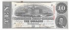T-59 1863  10 Confederate Note Pcgs Vf30 Civil War Paper Money Csa Watermark