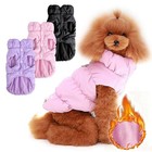 Pet Dog Winter Jacket Waterproof Puppy Cat Vest Warm Fleece Padded Coat Clothes